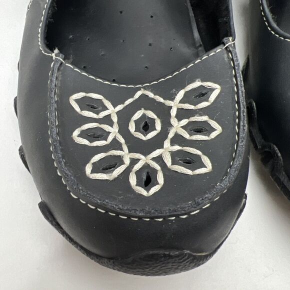 Skechers 47564 Black Leather Casual Mary Jane Flats Shoes Women's Size 8.5 - Picture 2 of 14